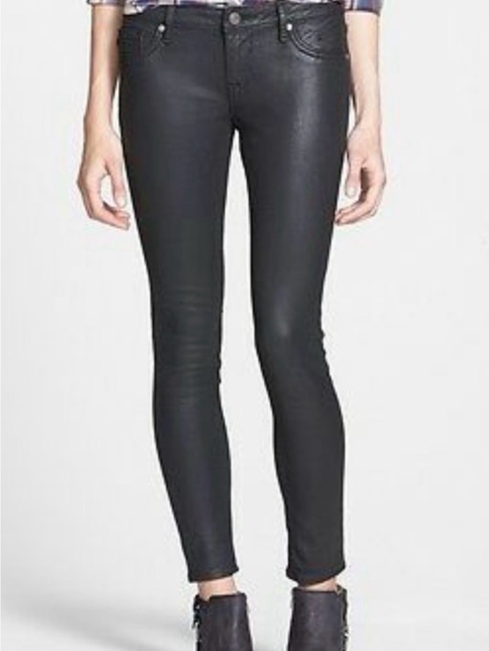 Vigoss Black Coated Skinny Jeans